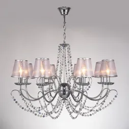 Подвесная люстра Eurosvet 10069/8 хром/прозрачный хрусталь Strotskis