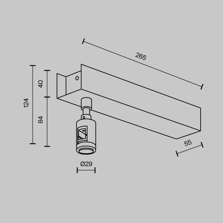 Основание потолочное для блока питания с вводом питания Maytoni Flarity TRA156C-BB1-PT