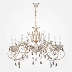 Подвесная люстра Eurosvet 10009/12 белый с золотом