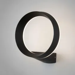 Уличный настенный светодиодный светильник Elektrostandard Ring 1710 Techno Led черный 4690389175985