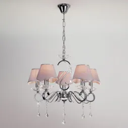 Подвесная люстра Eurosvet 10085/5 хром/прозрачный хрусталь Strotskis
