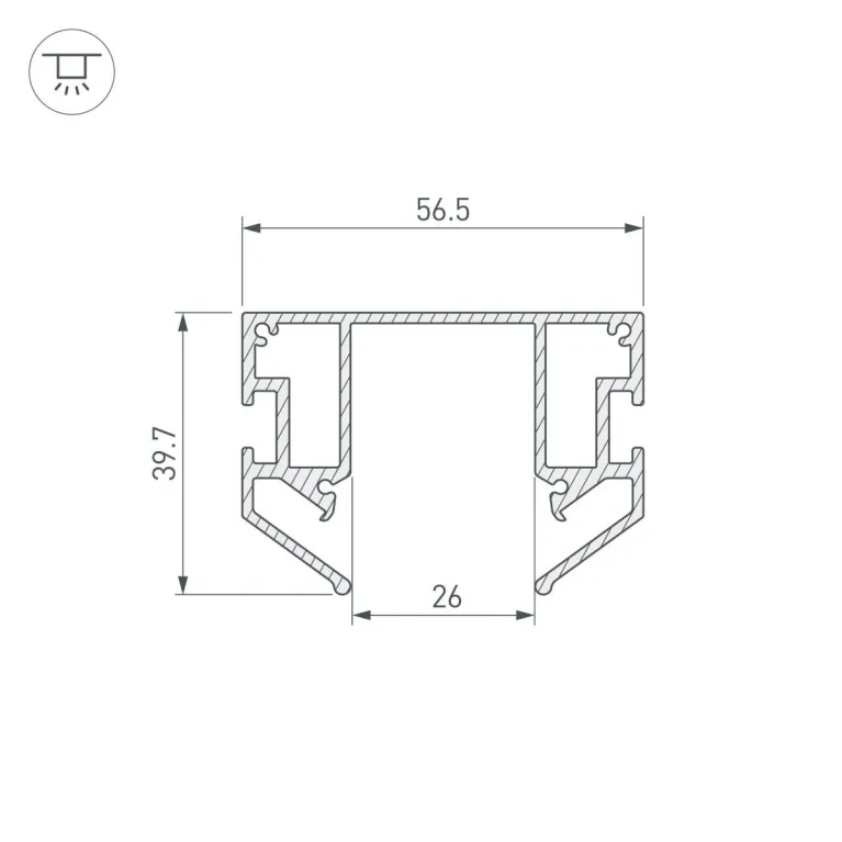 Профиль-держатель Arlight MAG-STRETCH-25-2000 (5LN) 056188