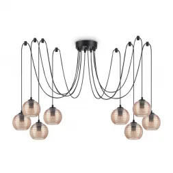 Подвесная люстра Ideal Lux Riga SP8 Ambra