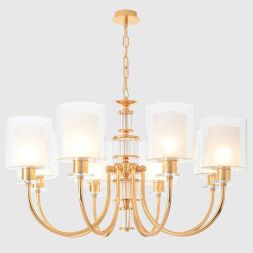 Подвесная люстра Crystal Lux ELENA SP8 GOLD