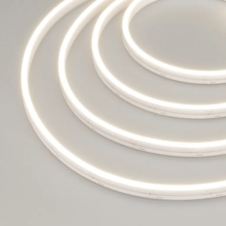 Лента герметичная Arlight MOONLIGHT-SIDE-A120-06x12mm 24V Day4000 (9.6 W/m, IP65, 5m, wire x2) 04103