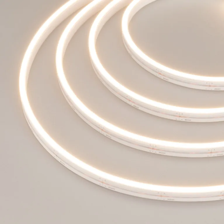 Лента герметичная Arlight MOONLIGHT-SIDE-A120-06x12mm 24V Warm2700 (9.6 W/m, IP65, 5m, wire x2) 0410