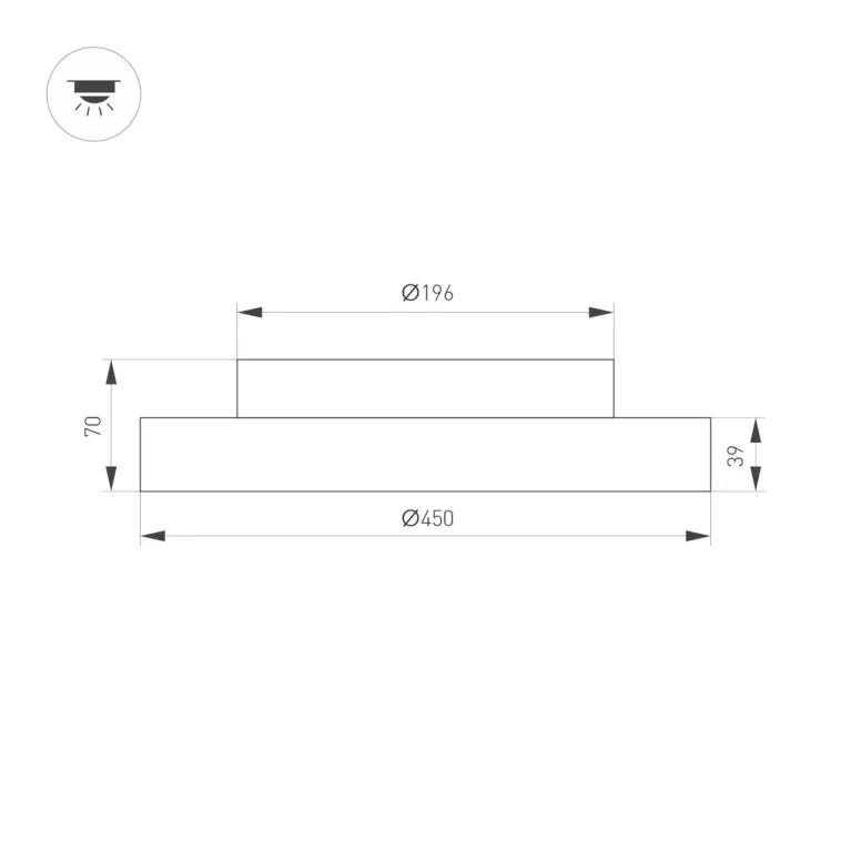 Потолочный светильник Arlight SP-ESTELY-R450-40W Warm3300-MIX (WH, 80 deg, 230V, TRIAC) 055367 Потолочный светильник Arlight SP-ESTELY-R450-40W Warm3300-MIX (WH, 80 deg, 230V, TRIAC) 055367