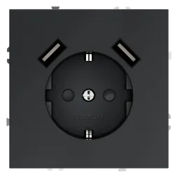 Розетка с USB, А+А Voltum S70 VLS040407