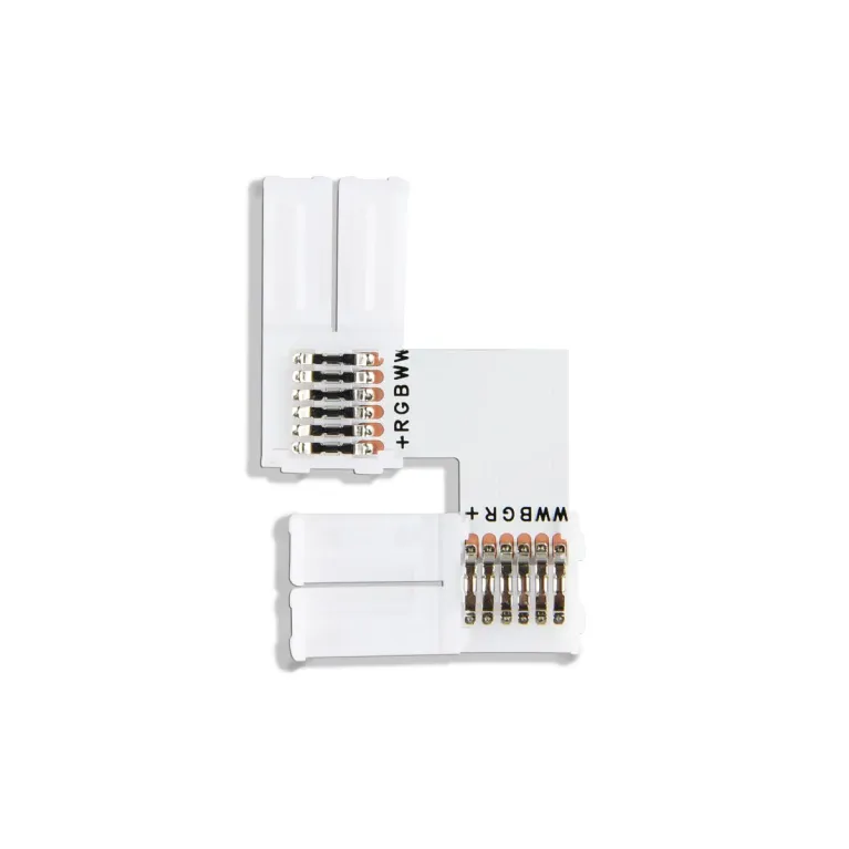 Соединитель угловой L для светодиодной ленты Ambrella Light 5050 12/24V (6 конт.) GS6801 (10шт)
