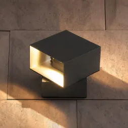 Уличный настенный светодиодный светильник Elektrostandard 1607 Techno LED Fobos графит 4690389086069