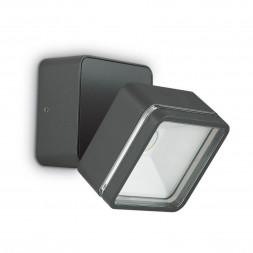 Уличный настенный светодиодный светильник Ideal Lux Omega Ap Square Antracite 4000K