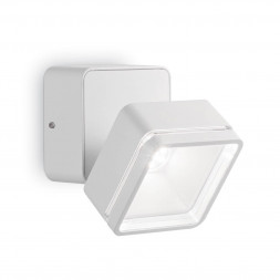 Уличный настенный светодиодный светильник Ideal Lux Omega Ap Square Bianco 4000K