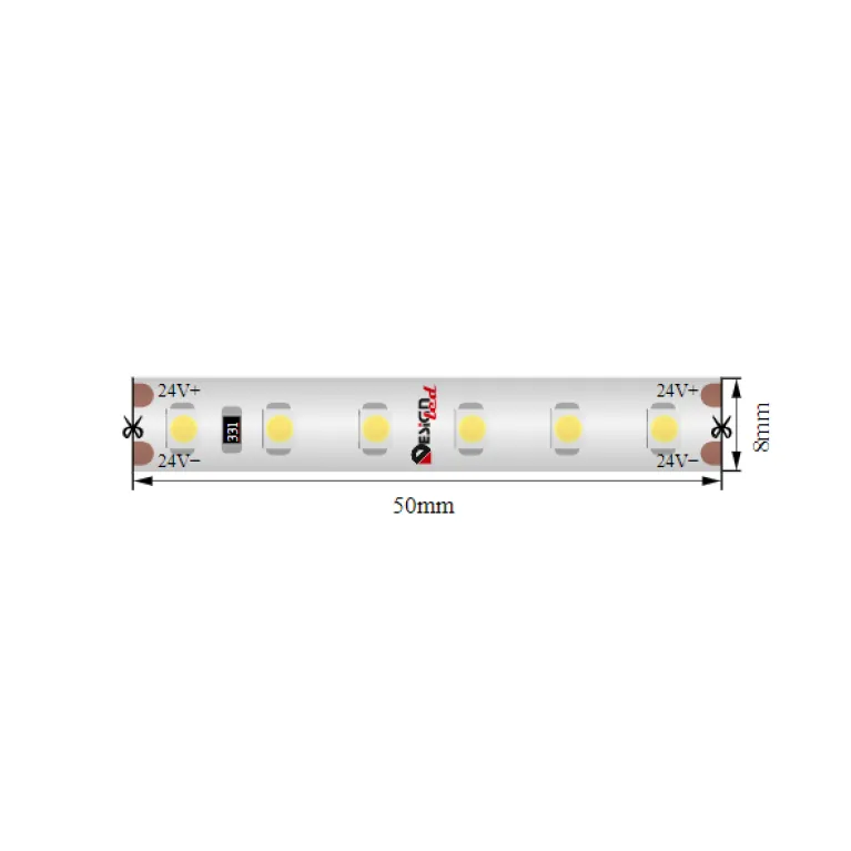 Светодиодная лента Designled DSG3120-24-WW3-65 24В 9,6Вт/м 3000K 5м IP65 021284