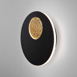 Настенный светодиодный светильник Eurosvet Areola 40150/1 LED черный /золото