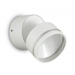 Уличный настенный светодиодный светильник Ideal Lux Omega Round AP1 Bianco