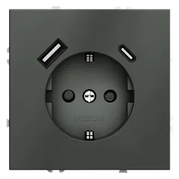 Розетка с USB, A+C Voltum S70 VLS040506
