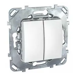 Переключатель двухклавишный Schneider Electric Unica 10AX 250V MGU5.213.18ZD