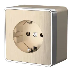 Розетка с заземлением Werkel Gallant шампань рифленый W5071010 4690389164491