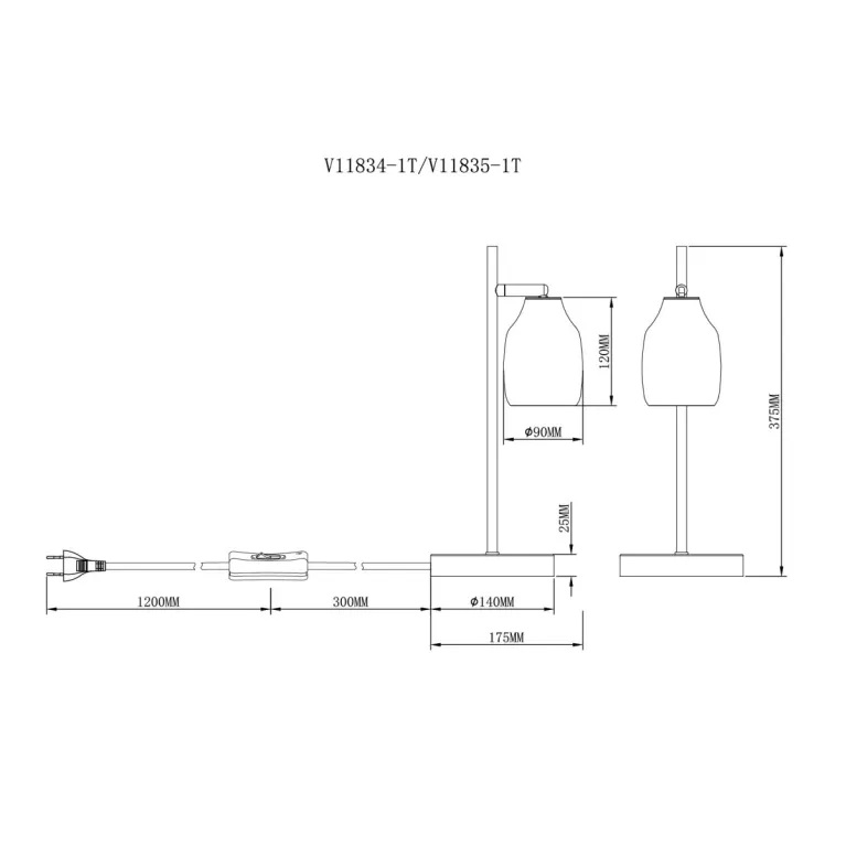 Настольная лампа Moderli Adalina V11835-1T