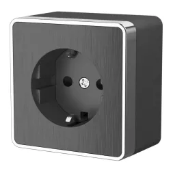 Розетка с заземлением и шторками Werkel Gallant графит рифленый W5071104 4690389164545