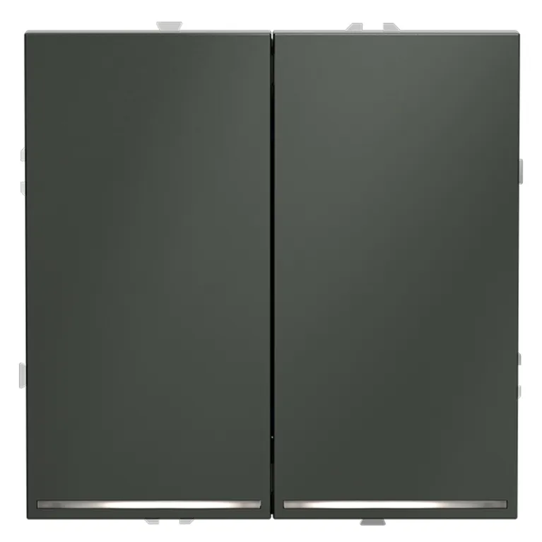 Выключатель двухклавишный с подсветкой Voltum S70 VLS020206