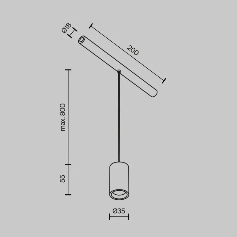 Трековый светильник Maytoni Focus LED C105PL-3W3-6K-B