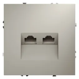 Розетка компьютерная двойная Voltum S70 VLS060203