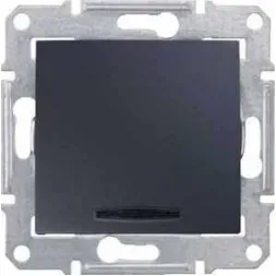 Переключатель одноклавишный с синей подсветкой Schneider Electric Sedna 10A 250V SDN1500170