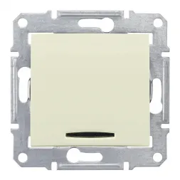 Переключатель одноклавишный с синей подсветкой Schneider Electric Sedna 16A 250V SDN1500247