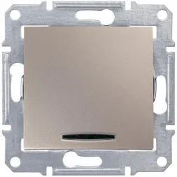 Переключатель одноклавишный с синей подсветкой Schneider Electric Sedna 16A 250V SDN1500268