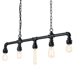 Подвесная люстра Ideal Lux Plumber SP5 Nero