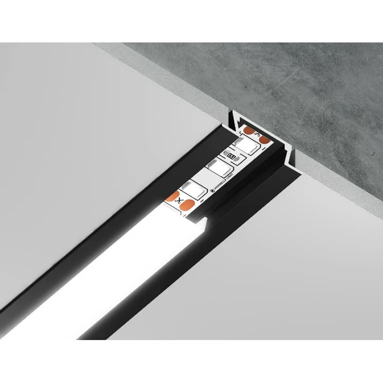Алюминиевый встраиваемый профиль Ambrella Light Alum Profile GP1001BK