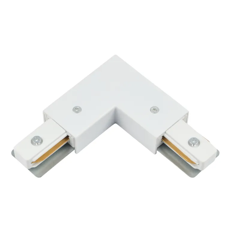 Коннектор угловой с вводом питания для однофазного шинопровода Myfar Accessories MT0101-CLP-W