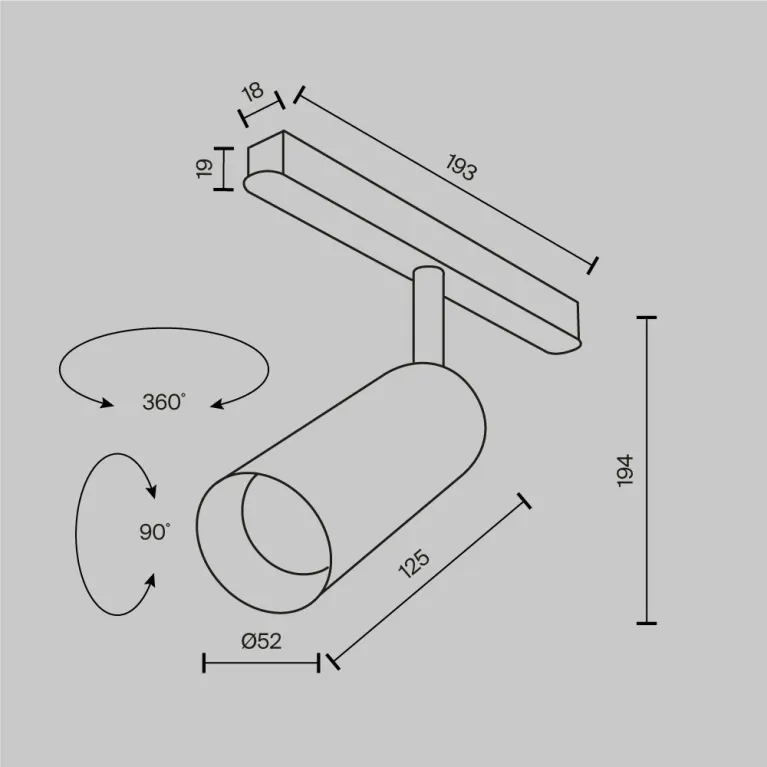 Трековый магнитный светильник Maytoni Focus Led TR032-4-12W3K-M-DS-BW