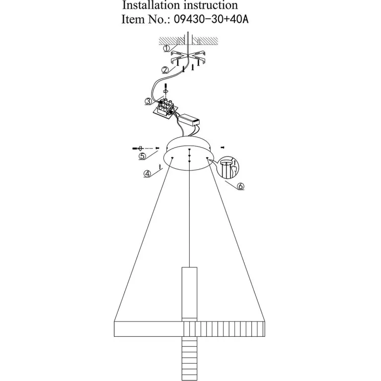 Подвесной светодиодный светильник Kink Light Далим 09430-30+40A,19