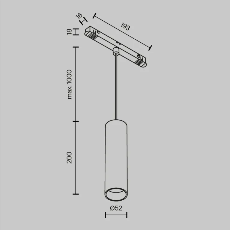 Трековый магнитный светильник Maytoni Focus Led TR041-2-12W4K-BBS