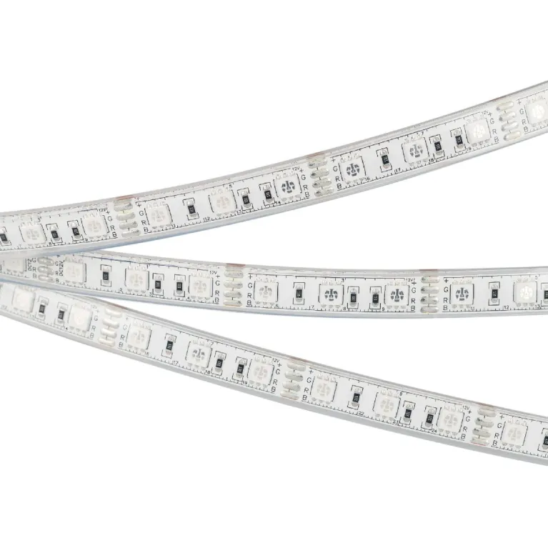 Светодиодная лента герметичная Arlight RTW-PU-B60-12.5mm 12V RGB (14.4 W/m, IP68, Wire 2m, 5m) 02959