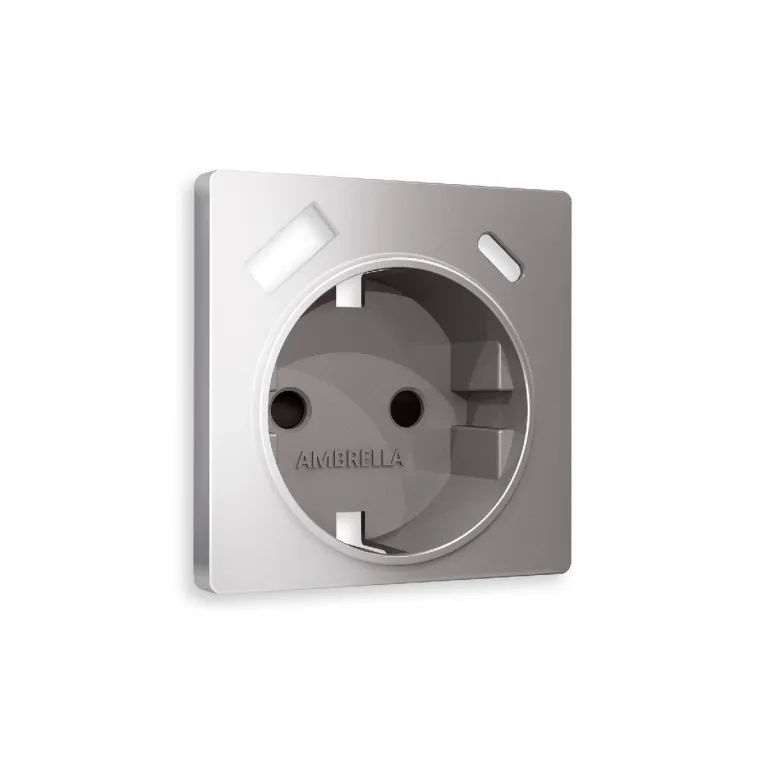 Лицевая панель для розетки с/з со шторками 2USB A+C Ambrella Volt Alfa AP5100
