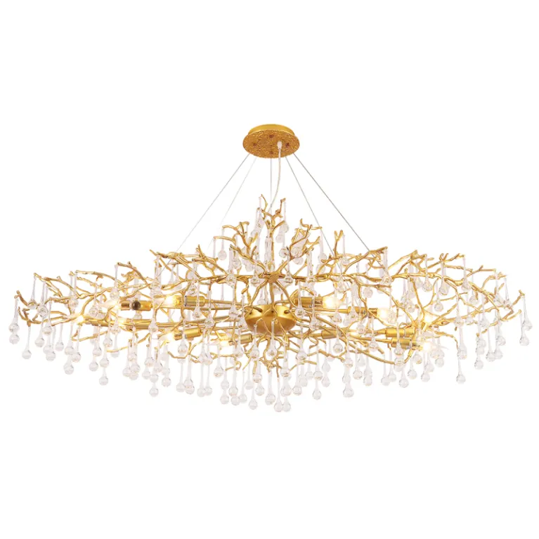 Подвесная люстра Crystal Lux REINA V2 SP12 L1500 GOLD PEARL