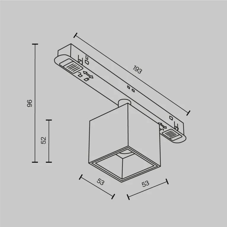 Трековый магнитный светильник Maytoni Alfa S TR133-4-7W-DS-BS