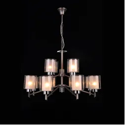 Люстра подвесная Natali Kovaltseva DOUBLE 81049-12C ANTIQUE SILVER