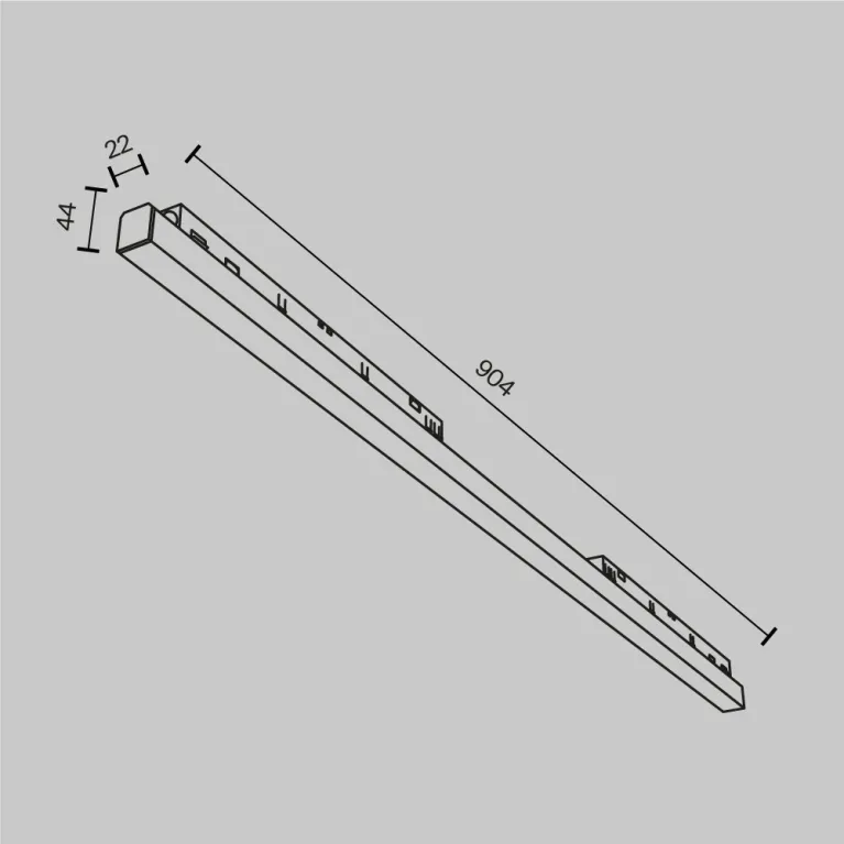 Трековый магнитный светильник Maytoni Basis TR030-4-30W3K-WW-DS-W