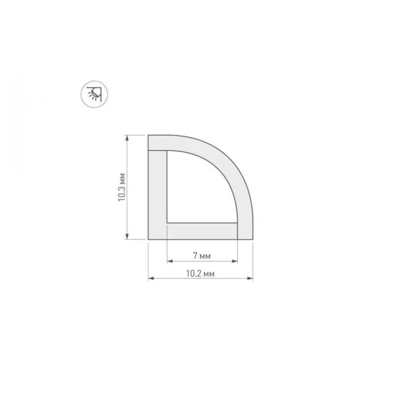 Профиль Arlight WPH-KANT-H10-2000 OPAL 023301