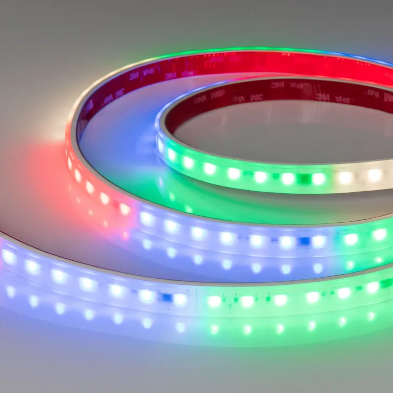 Светодиодная лента герметичная Arlight DMX-PS-B70-14mm 24V RGBW-Day-PX7 (17 W/m, IP67, 5m) 056721