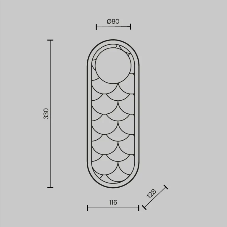 Настенный светильник Maytoni Perlamour MOD473WL-L20BSK