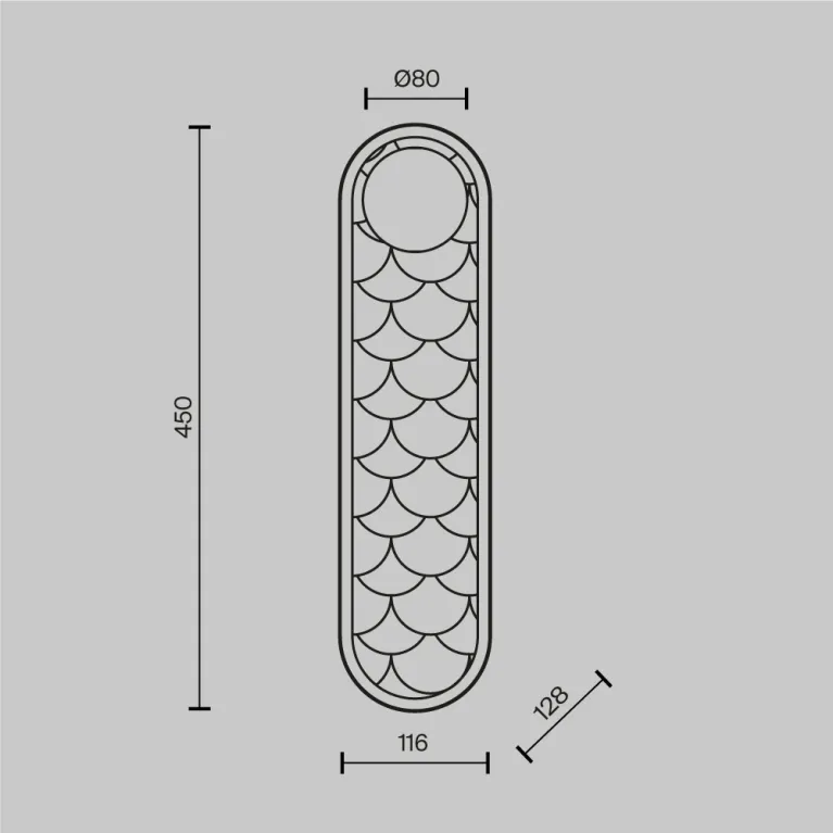 Настенный светильник Maytoni Perlamour MOD473WL-L25BSK
