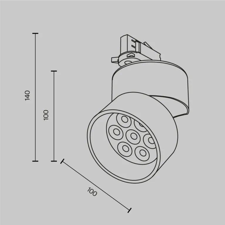 Трековый трехфазный светильник Maytoni Alfa TR199-3-15W4K-M-B