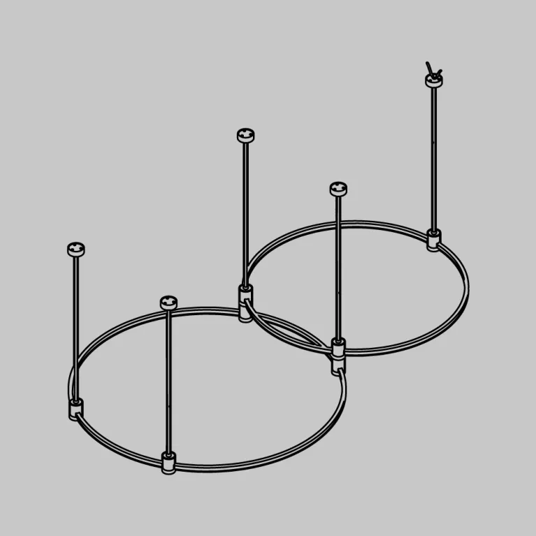 Основание Medium круглое двухуровневое для трековых светильников Maytoni Flarity TFC-Flar-M01-BS