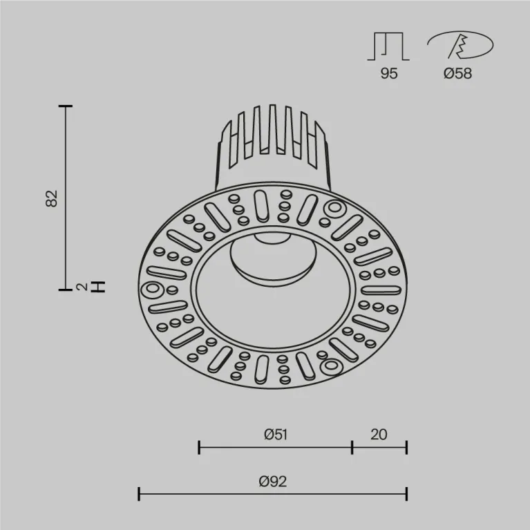 Встраиваемый светильник Maytoni Technical Dip DL124-10W-4K-TRS-W