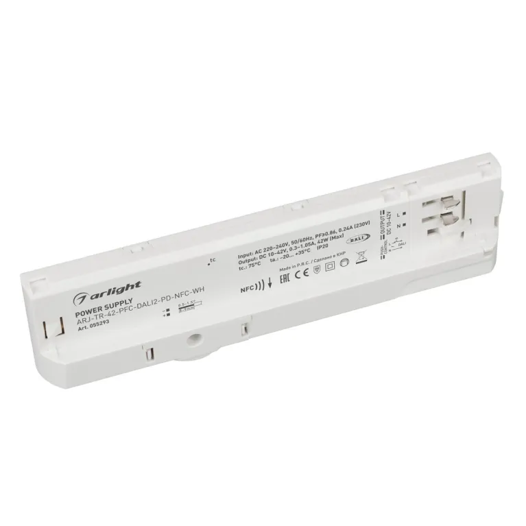 Блок питания для трековых систем Arlight ARJ-TR-42-PFC-DALI2-PD-NFC-WH 055293
